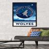 Trends International NBA Minnesota Timberwolves - Logo 18 Wall Poster, 22.375" x 34", Black Framed Version view 2