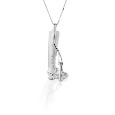 Kelly Herd Small English Riding Boot & Stirrup Necklace - Sterling Silver Sterling Silver