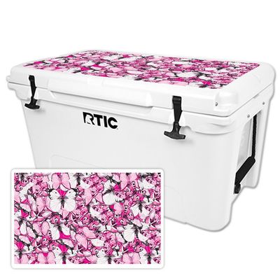 MightySkins (Cooler Not Included) Skin Compatible With RTIC 65 Cooler Lid (2016)  Butterflies | Protective, Durable, and Unique Vinyl Decal wrap cover | Easy To Apply, Remove, and Change Styles | Made in the USA