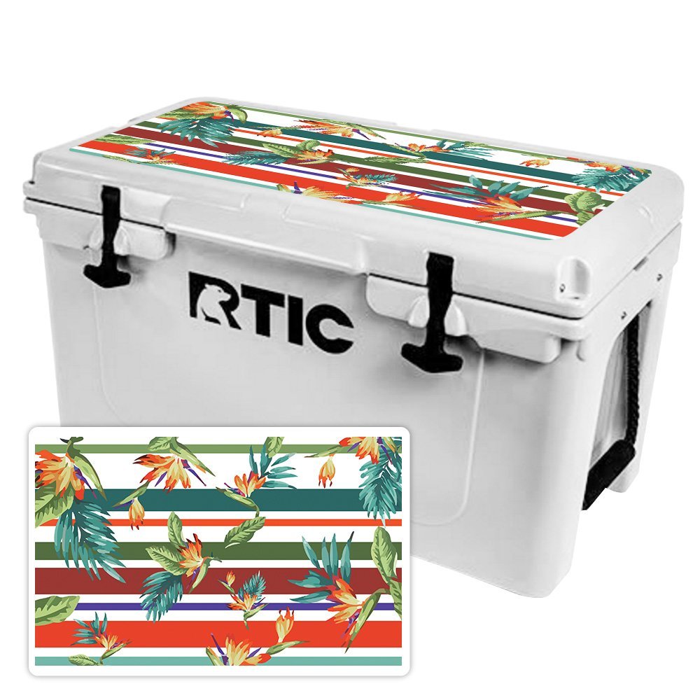 MightySkins (Cooler Not Included) Skin Compatible with RTIC 45 Cooler Lid (2017 Model) - Tropics | Protective, Durable, and Unique Vinyl Decal wrap Cover | Easy to Apply | Made in The USA