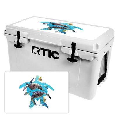 MightySkins (Cooler Not Included) Skin Compatible with RTIC 45 Cooler Lid (2017 Model) - Turtly Cool | Protective, Durable, and Unique Vinyl Decal wrap Cover | Easy to Apply | Made in The USA