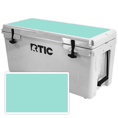 MightySkins (Cooler Not Included) Skin Compatible with RTIC 65 Cooler Lid (2017 Model) - Solid Seafoam | Protective, Durable, and Unique Vinyl Decal wrap Cover | Easy to Apply | Made in The USA