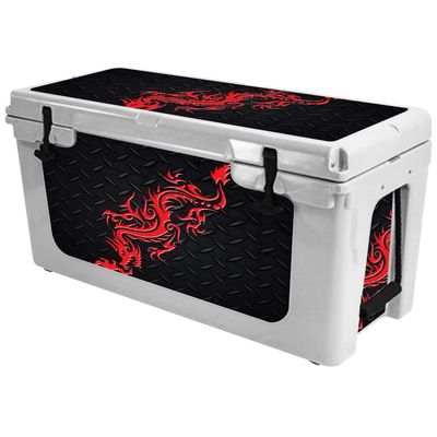 MightySkins (Cooler Not Included) Skin Compatible with RTIC 65 Cooler (2017 Model) - Red Dragon | Protective, Durable, and Unique Vinyl Decal wrap Cover | Easy to Apply | Made in The USA