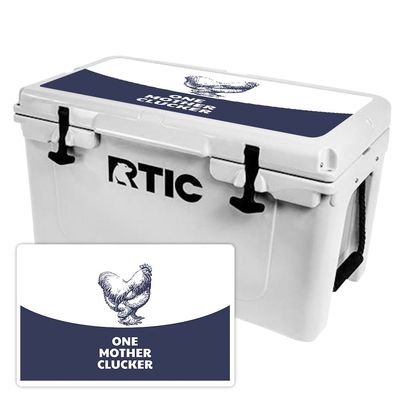 MightySkins (Cooler Not Included) Skin Compatible with RTIC 45 Cooler Lid (2017 Model) - One Mother Clucker | Protective, Durable, and Unique Vinyl wrap Cover | Easy to Apply | Made in The USA