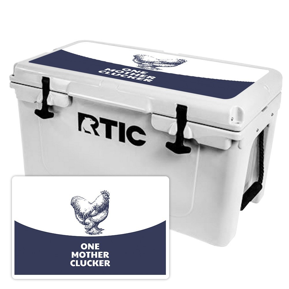 MightySkins (Cooler Not Included) Skin Compatible with RTIC 45 Cooler Lid (2017 Model) - One Mother Clucker | Protective, Durable, and Unique Vinyl wrap Cover | Easy to Apply | Made in The USA