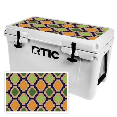 MightySkins (Cooler Not Included) Skin Compatible with RTIC 45 Cooler Lid (2017 Model) - Aztec Tile | Protective, Durable, and Unique Vinyl Decal wrap Cover | Easy to Apply | Made in The USA