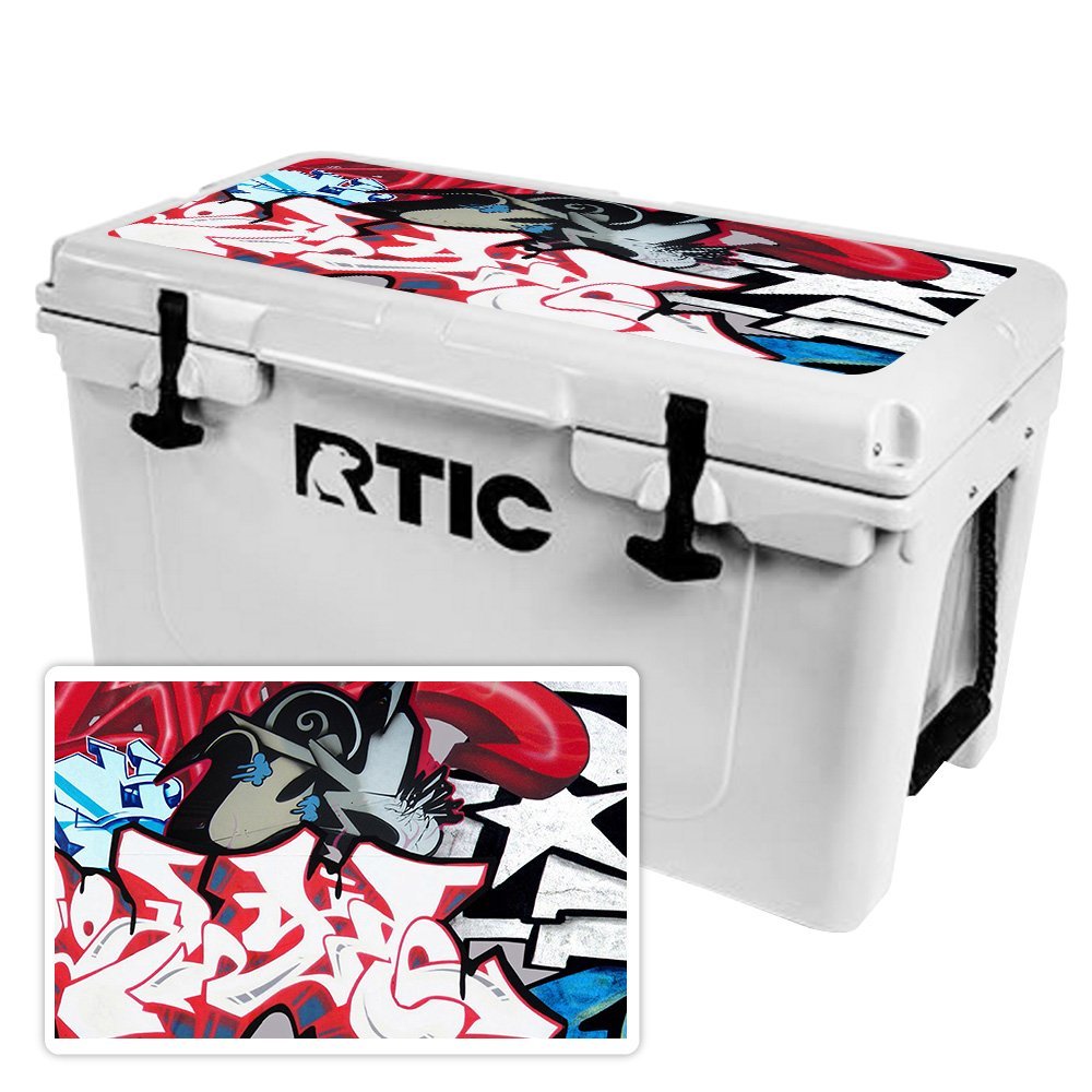 MightySkins (Cooler Not Included) Skin Compatible with RTIC 45 Cooler Lid (2017 Model) - Graffiti Mash Up | Protective, Durable, and Unique Vinyl wrap Cover | Easy to Apply | Made in The USA
