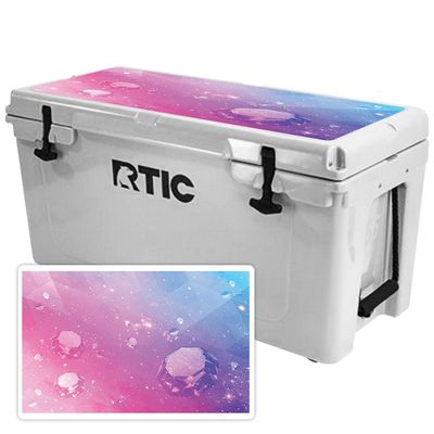 MightySkins (Cooler Not Included) Skin Compatible with RTIC 65 Cooler Lid (2017 Model) - Pink Diamond | Protective, Durable, and Unique Vinyl Decal wrap Cover | Easy to Apply | Made in The USA