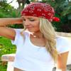 M.H.I. Paisley 3 Piece Assorted Cotton Bandanas (RED) view 3