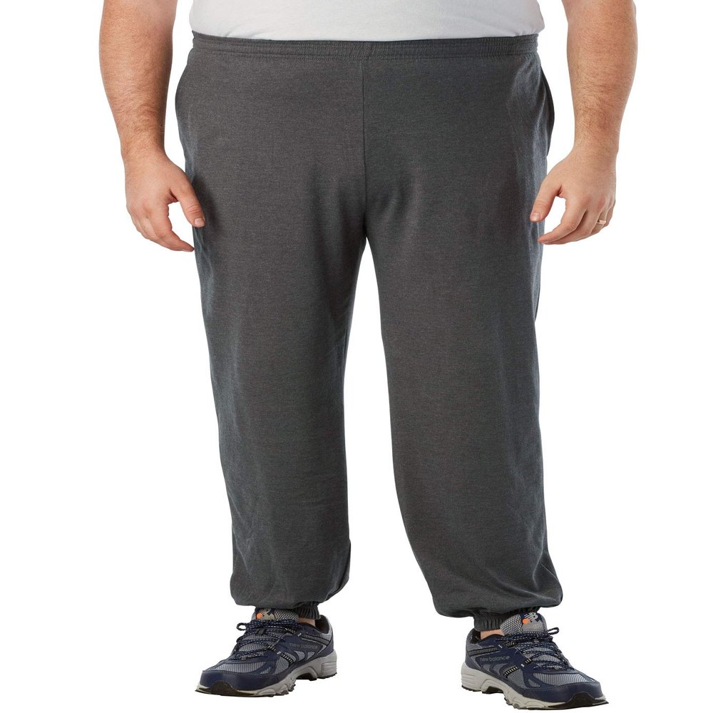 KingSize Men's Big & Tall Lightweight Elastic Cuff Sweatpants - Tall - 2XL, Heather Slate