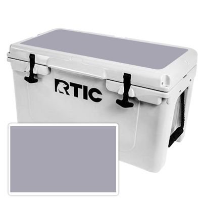 MightySkins (Cooler Not Included) Skin Compatible with RTIC 45 Cooler Lid (2017 Model) - Solid Gray | Protective, Durable, and Unique Vinyl Decal wrap Cover | Easy to Apply | Made in The USA