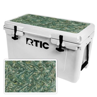MightySkins (Cooler Not Included) Skin Compatible with RTIC 45 Cooler Lid (2017 Model) - Marble Swirl | Protective, Durable, and Unique Vinyl Decal wrap Cover | Easy to Apply | Made in The USA