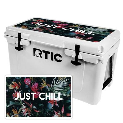 MightySkins (Cooler Not Included) Skin Compatible with RTIC 45 Cooler Lid (2017 Model) - Just Chill | Protective, Durable, and Unique Vinyl Decal wrap Cover | Easy to Apply | Made in The USA