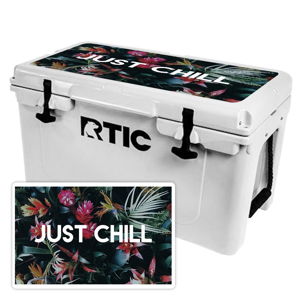 MightySkins (Cooler Not Included) Skin Compatible with RTIC 45 Cooler Lid (2017 Model) - Just Chill | Protective, Durable, and Unique Vinyl Decal wrap Cover | Easy to Apply | Made in The USA