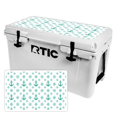 MightySkins (Cooler Not Included) Skin Compatible with RTIC 45 Cooler Lid (2017 Model) - Teal Designer | Protective, Durable, and Unique Vinyl Decal wrap Cover | Easy to Apply | Made in The USA