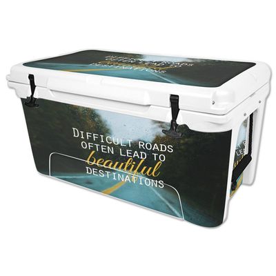 MightySkins Skin Compatible with RTIC 65 qt Cooler (2016)  Difficult Roads | Protective, Durable, and Unique Vinyl Decal wrap Cover | Easy to Apply, Remove, and Change Styles | Made in The USA