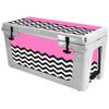 MightySkins (Cooler Not Included) Skin Compatible with RTIC 65 Cooler (2017 Model) - Pink Chevron | Protective, Durable, and Unique Vinyl Decal wrap Cover | Easy to Apply | Made in The USA view 1