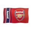 Arsenal FC Wordmark Stripes Flag (5 x 3ft) (Red) view 1