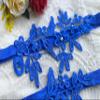 Oyabridal Wedding Garters for Bride Bridal Garter Set Leaf Garter for Wedding Plus Size W09 (Royal blue) view 2