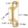 4 Pcs 3.5 Inch Brass Double End Snap Hook Clip Diving Hook for Diving,pet,Handmade Bag,Keychains etc view 2