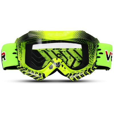 June Sports Motorbike Goggle Glasses Kids Teens Youth MotorCycle Goggles Cycling Clear Vision UV Protection Dust Wind Proof Motocross Dirtbike Racing Dirt Bike Goggle Children Yellow KG4