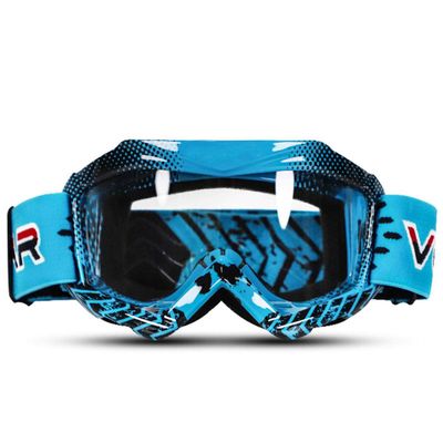 June Sports Motorbike Goggle Glasses Kids Teens Youth MotorCycle Goggles Cycling Clear Vision UV Protection Dust Wind Proof Motocross Dirtbike Racing Dirt Bike Goggle Children Blue KG4