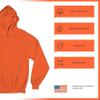 Tee Hunt If You're Happy and You Know It Hoodie T-Rex Fail Funny Dino Sweatshirt Orange Small view 2