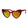 Girl's Heart Shape Cateye Sunglasses Kids Fashion Mirrored Lens UV 400 Red view 2