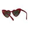 Girl's Heart Shape Cateye Sunglasses Kids Fashion Mirrored Lens UV 400 Red view 3