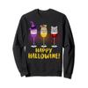 Happy Hallowine Sweatshirt Gift For Halloween Wine Lovers view 1