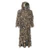 AUSCAMOTEK 3D Ghillie Suit Lightweight Camouflage Hunting Clothing Set with Leafy & Strip Design, Breathable Mesh Lining for Outdoor Activities - M/L, Green Camo view 2