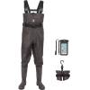 TIDEWE Bootfoot Chest Wader, 2-Ply Nylon/PVC Waterproof Fishing & Hunting Waders with Boot Hanger for Men and Women Brown Size 6 view 1