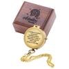 Antique Nautical Compass with Engraved Quote  Vintage Magnetic Directional Compass in Wooden Adventure Box  Gift for Dad from Son or Daughter | Baptism, Birthday, or Special Occasion Keepsake view 2