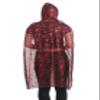 Ladies Fancy Spider Web Hooded Cape Halloween Scary Dress Party Wear Supplies Red One Size view 3