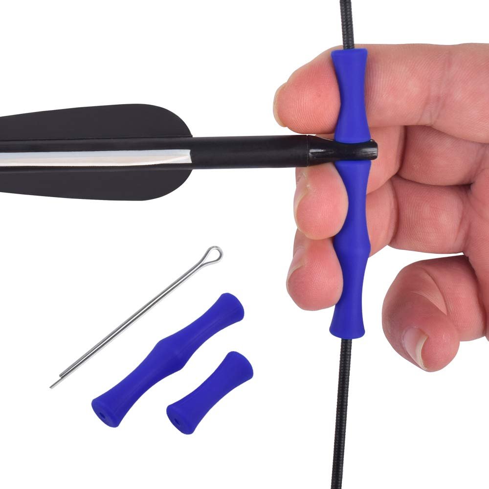 YLS Archery Bowstring Finger Savers Finger Guards Shooting Practice Protector Easy Install with Pin