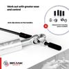 BRANK SPORTS Speed rope set incl. 3 steel spare cables | Ideal for Crossfit, fitness, boxing and easy double under | Jump ropes for fitness women and men premium bearing balls | Unbreakable handles view 3