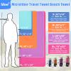 Sfee 2 Pack Camping Towel, Quick Dry Towel Super Absorbent Travel Microfiber Towels, Fast Drying Compact Soft Lightweight Sports Towel Set for Beach, Hiking, Travel, Gym, Backpacking, Pool +Carabiner view 4