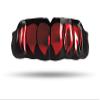 Impact Custom Professional MMA/Boxing/Muaythai Mouthguard Chrome Series (Black) Red Fang- Boxing MMA view 1