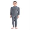 ranrann Kids Girls Full Length Gymnastic Unitard Long Sleeves Ballet Dance Jumpsuit Mock Neck Athletic Activewear Dark Gray 5-6 view 3
