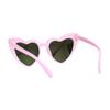 Girl's Heart Shape Cateye Sunglasses Kids Fashion Mirrored Lens UV 400 Pink view 3