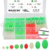 Hilitchi 1050 Pcs 9 Sizes All Luminous Fishing Beads Assorted Hard Plastic Oval Round Shaped Glow Eggs for Stream Pool Lake River Fishing (All Glow in The Dark) view 1