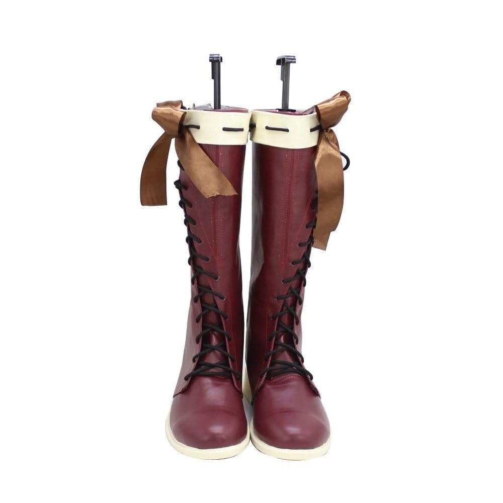 YuanCos Brown Cosplay Shoes Lace-up Boots X002 (Custom made)