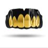 Impact Custom Professional All Sports Mouthguard Chrome Series (Black) Gold Grill - Jiu Jitsu/Football/Lacrosse & More view 1