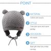BAVST Baby Beanie Hat for Winter with Earfalp Cute Bear Kids Toddler Girls Boys Warm Knit Cap 0-2Years(Grey, M) view 3
