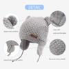 BAVST Baby Beanie Hat for Winter with Earfalp Cute Bear Kids Toddler Girls Boys Warm Knit Cap 0-2Years(Grey, M) view 4