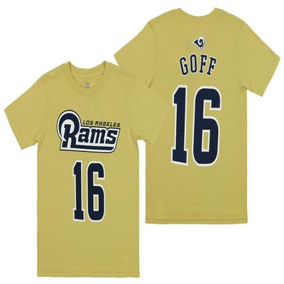 Outerstuff NFL Youth Boys (8-20) Mainliner Short Sleeve Tee, Los Angeles RAMS Jared Goff, Large (14-16)