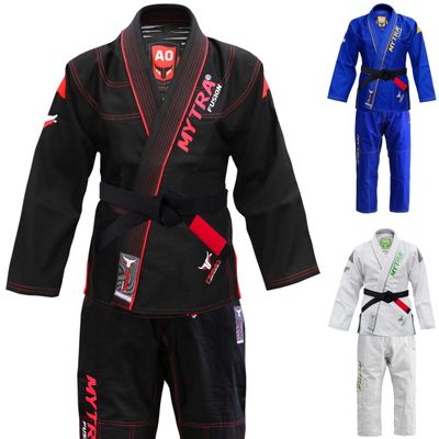 Mytra Fusion jiu jitsu uniform and martial art costume jiu jitsu Gi suit (Black, A0)
