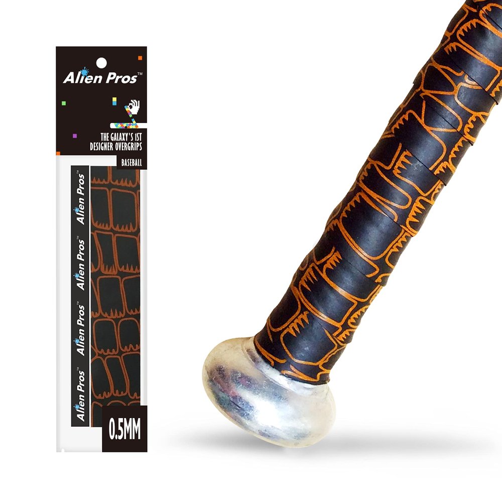 ALIEN PROS Bat Grip Tape 0.5MM for Baseball  Precut and pro Feel Bat Tape  Replacement for Old Baseball bat Grip  Wrap Your Bat for an Epic Home Run (1 Grip, Dragon)