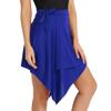 Agoky Womens Latin Salsa Tango Dance Skirt Dress Asymmetrical Skate Wrap Scarf Rumba ChaCha Ballroom Costume Dancewear Blue One Size view 1