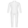 ranrann Kids Girls Full Length Gymnastic Unitard Long Sleeves Ballet Dance Jumpsuit Mock Neck Athletic Activewear Ivory 5-6 view 2